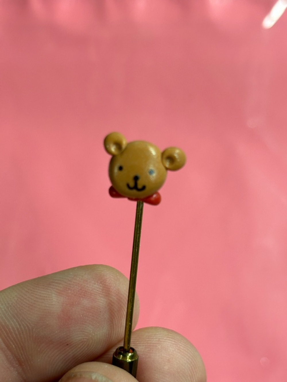 Cute Brown Bear Small Counting Pin